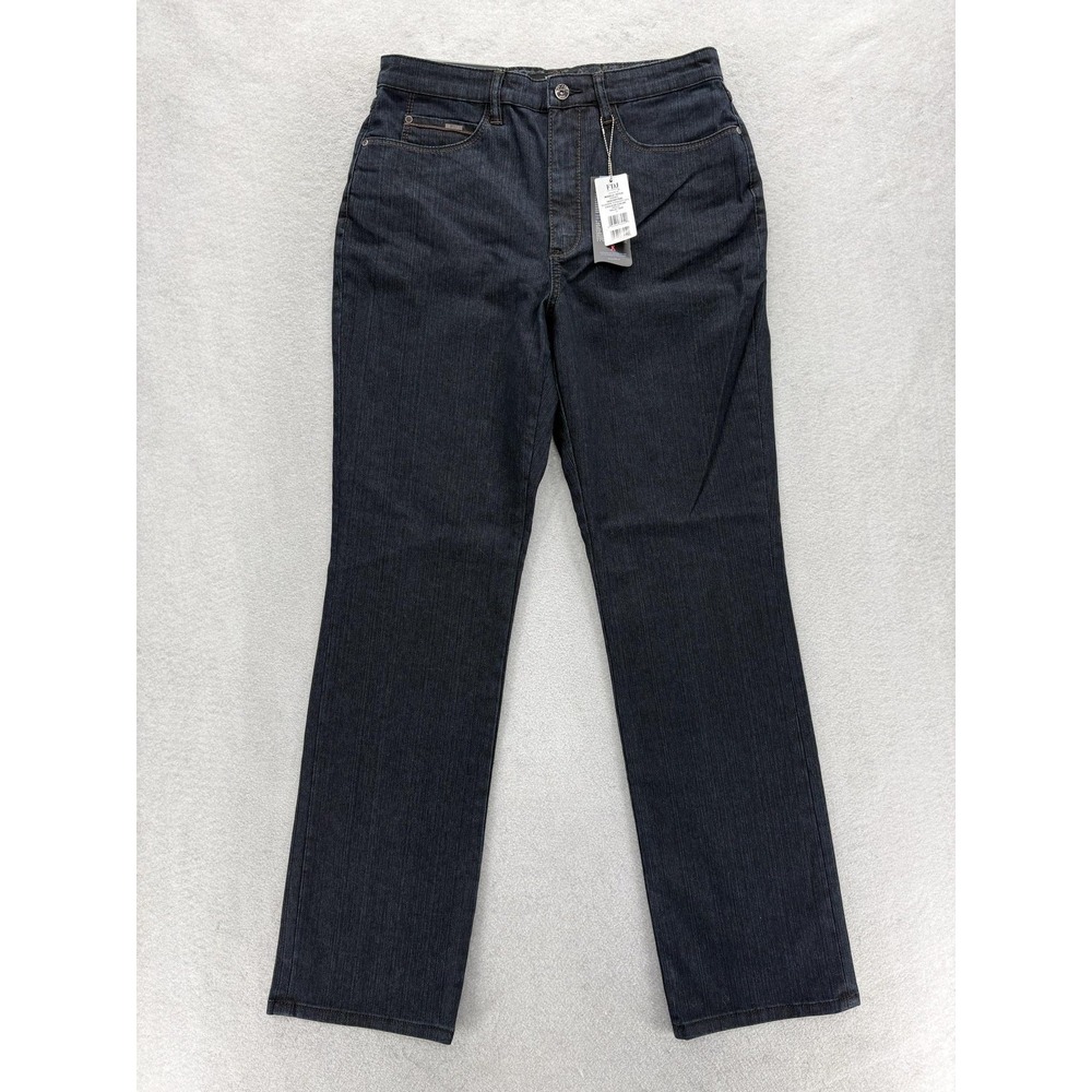FDJ French Dressing Suzanne Straight Jeans Womens 10 Blue Dark Wash High Rise